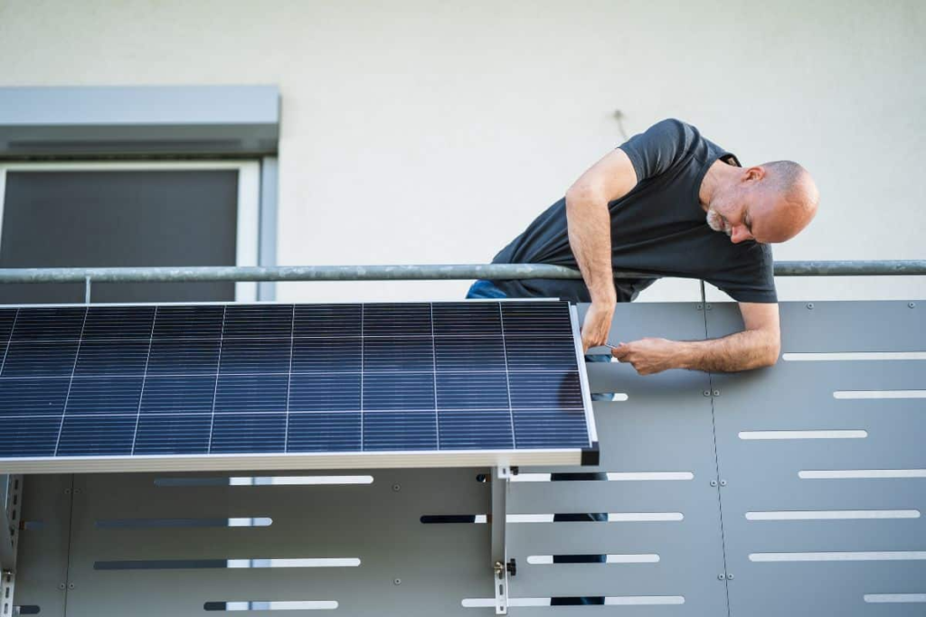 custom solar balcony mounting system