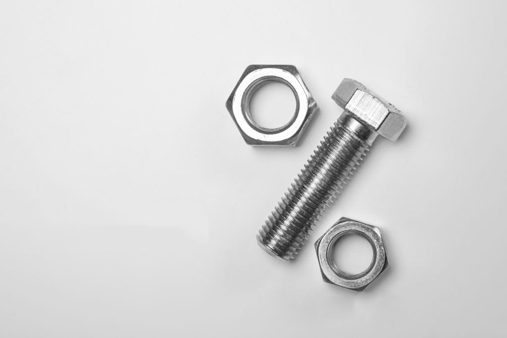 screw equipment on isolated background