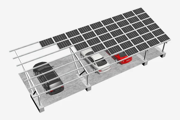 solar carport mounting system single v column 1 600x400