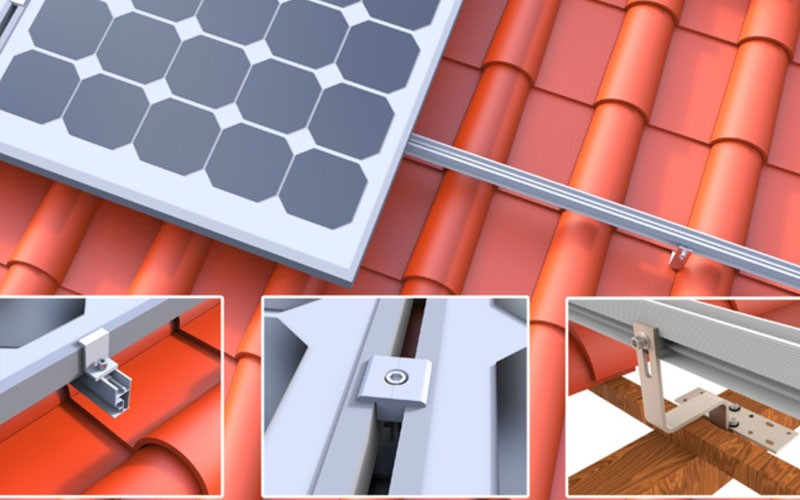 solar tile roof mounting system