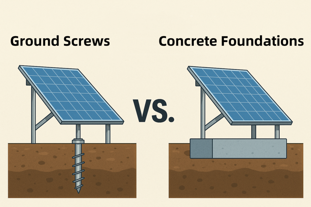 GroundScrews vs. Concrete Foundations: Which Is Better for Solar Installation?